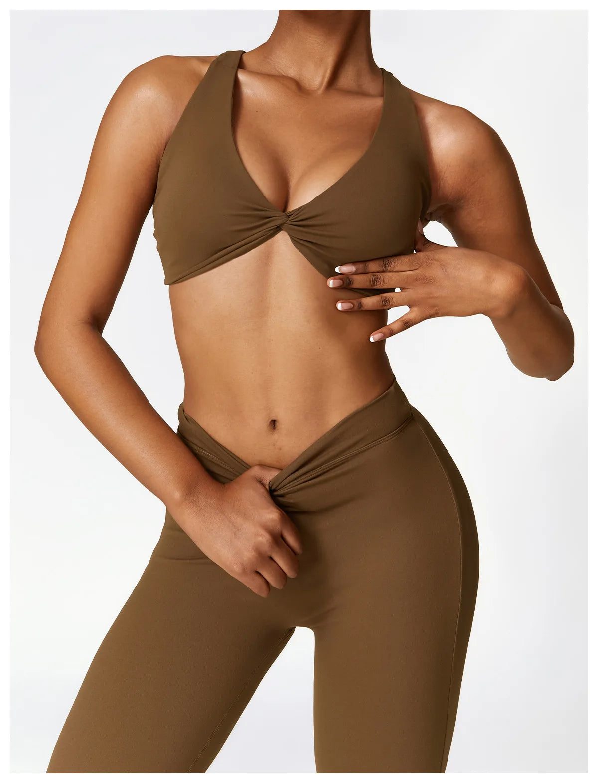 Legging Flare Femme Sculptant Taille Haute en V Effet Galbe BootyLift - Belle Aura