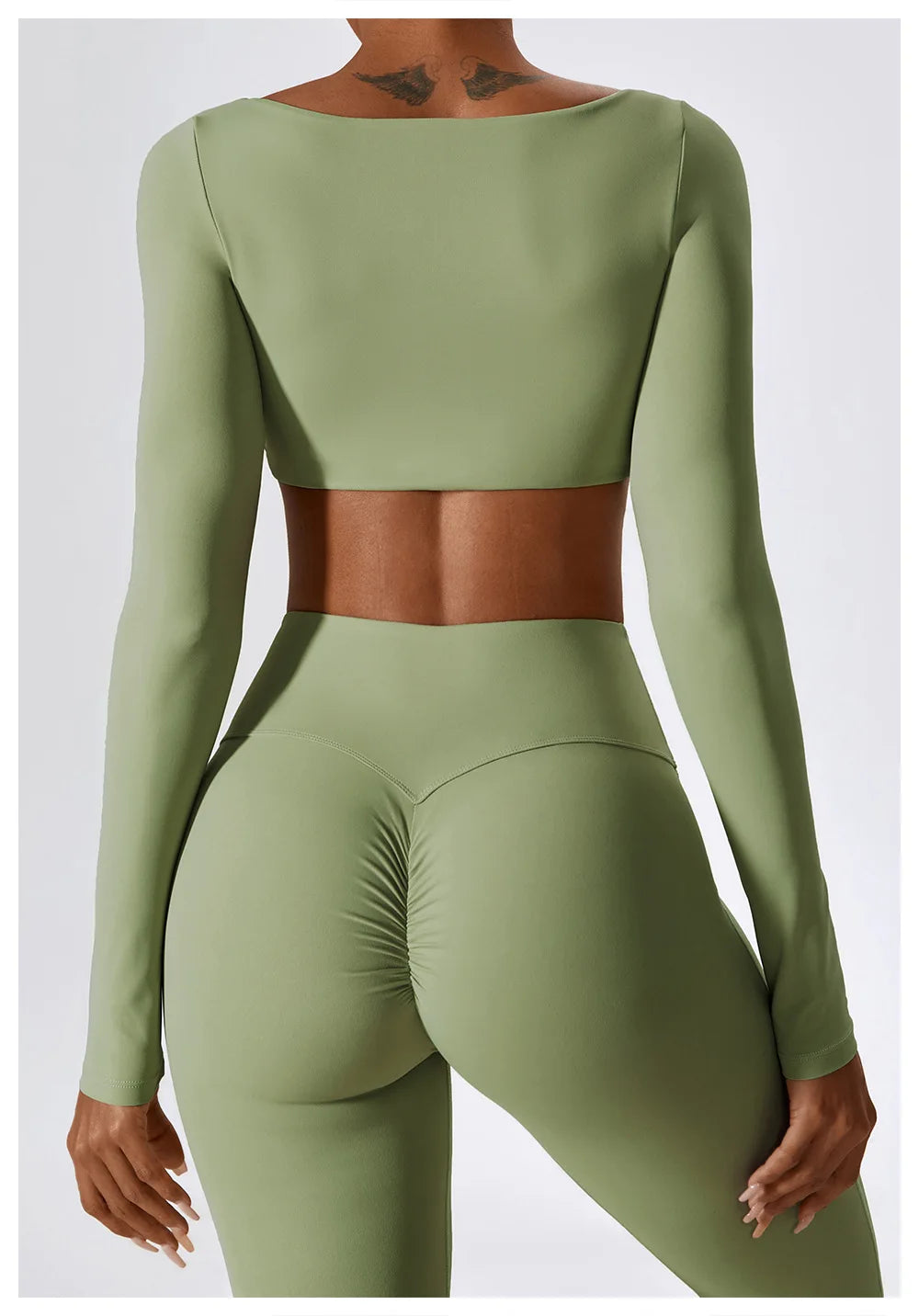 Crop Top Sport Femme Encolure Carrée Sculptant Style Minimaliste Premium - Belle Aura