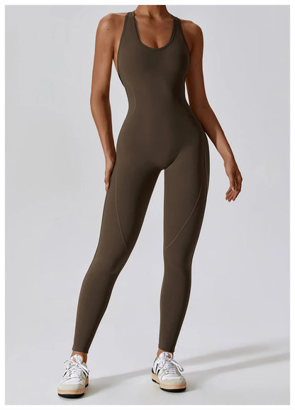 Combinaison Gainante Sport Femme Tissu Technique Extensible Maintien Total - Belle Aura